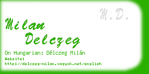 milan delczeg business card